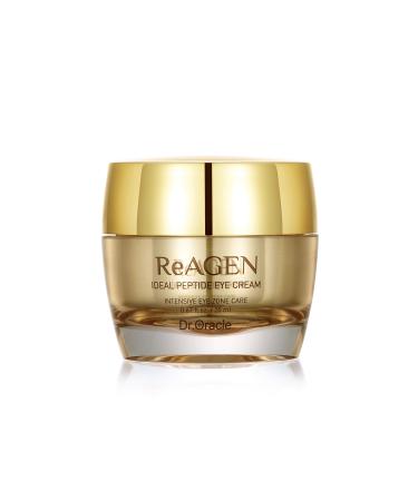 DR.ORACLE ReAGEN Ideal Peptide Eye Cream with Gold  Anti Aging Moisturizer  Wrinkle Cream  Firming  Tightening Brightening for Women and Men  (0.67o.z) Dermatologist Tested