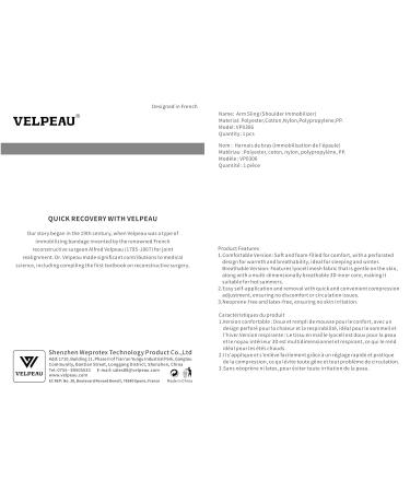 VELPEAU Arm Sling Shoulder Immobilizer - Rotator Cuff Support Brace - Comfortable Sling for Shoulder Left and Right Arm Men and Women(Medium) - Buy Online on GoSupps.com