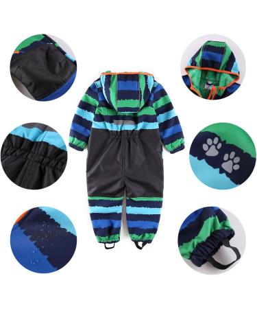 Umkaumka Baby Water Repellent Romper Jumpsuit Snowsuit - Blue 18-24 Months - Buy Online on GoSupps.com