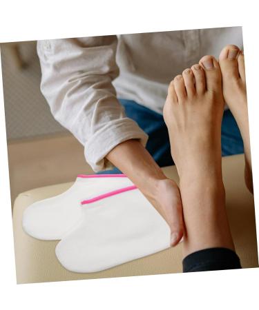 SAFIGLE Prot ge-pieds Coton Lot de 2 Doublure paisse Blanc Rose pour Bain de Paraffine P dicure Spa Soin des Pieds Institut Beaut  - Buy Online on GoSupps.com