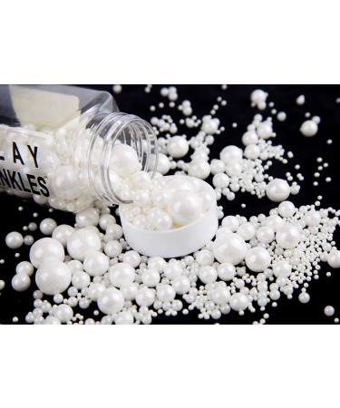 Edible White Pearl Sugar Sprinkles | Cake & Cupcake Toppers | Cookie Decorations for Weddings & Daily Treats - Buy Online on GoSupps.com