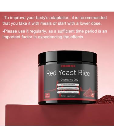 OUHENGTEK Red Yeast Rice with CoQ10 Dietary Supplement 1200mg per Serving 120 Capsules Plant-Based Formula (01) - Buy Online on GoSupps.com