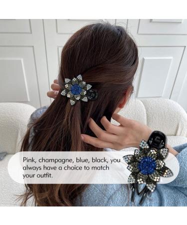 Dizila 4 Pack Luxury Glitter Sparkly Rhinestone Flower Hair Claws - Hair Accessories for Women & Girls - Buy Online on GoSupps.com