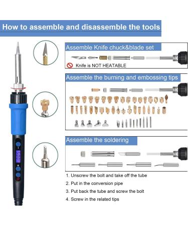 112PCS Calegency Wood Burning Kit - Digital LCD Display Pyrography Pen Set for Wooden Crafts - Buy Online on GoSupps.com