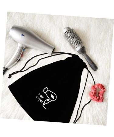Healeved 8 Pcs Hair Dryer Storage Bag Jewelry Hair Dryer Bag Purse Organizer Pouches Tool Black Flannel - Buy Online on GoSupps.com