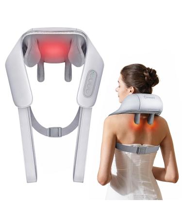 Knqze neck massage device with heat electrical depth fabric 4D Expert-knet massage wireless shiatsu neck and back massage pillows to relieve the neck shoulder and leg pain