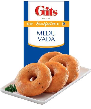 Gits Medu Vada Snack Mix 500g - Makes Delicious Mildly spiced dumplings made of Urad flour - A Traditional South Indian Savory Snack makes 45 serving (Pack of 2) - Buy Online on GoSupps.com