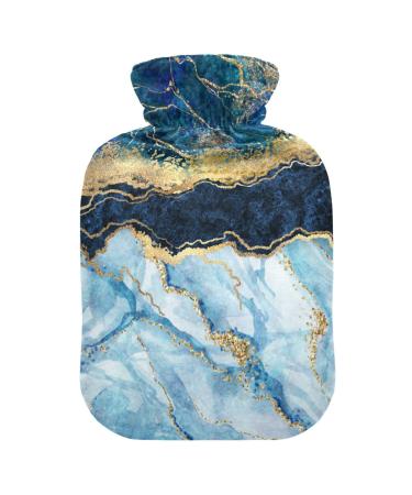 Marble Hot Water Bottle with Cover Hot Water Bottles for Pain Relief Water Heating Pad Hot Pack for Hot and Cold Compress 1 l