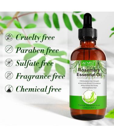 CGIFY 120ml Rosemary Essential Oil for Hair & Skin Care - Stimulates Hair Growth, Eyebrow and Eyelash Growth - Nourishing Scalp Treatment for Men and Women - Buy Online on GoSupps.com
