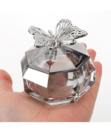 TOVINANNA Glass Nail Dappen Cup with Butterfly Lid Glass Nail Cup Nail Art Glass Dappen Dish Liquid Powder Crystal Cup for Mixing Liquid Powder Nail Art Manicure Tools - Buy Online on GoSupps.com