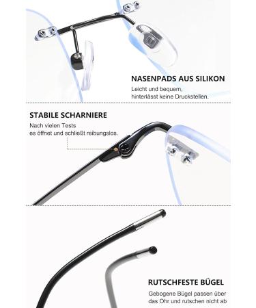 Shop Lanomi Photochromic Reading Glasses - Frameless Multi-Focal Blue Light Filter Glasses for Men & Women | Intelligent Self-Tinting Borderless Design | 3.5x Magnification - Buy Online on GoSupps.com