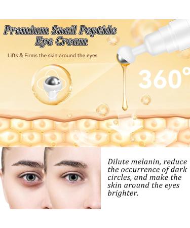 Snail Mucin Eye Cream | Snail Peptide Eye Cream with Niacinamide and Hyaluronic Acid | Snail Eye Cream for Dark Circles Puffiness and Fine Lines 17ML - Buy Online on GoSupps.com