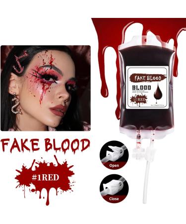  Gacqpli Liquid Paint - 170 ml - Waterproof - For Halloween - Red and Blue - For Women and Men - Spooky Party Supplies - Buy Online on GoSupps.com