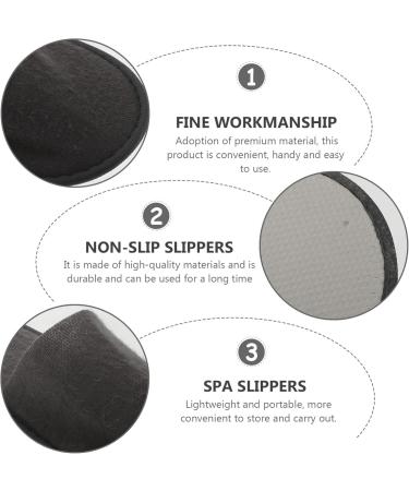 Milist Disposable House Shoes - Travel Cotton Slip-Ons Washable & Foldable Spa Footwear for Guests Hotels & Offices - Light Gray (20 Pieces) - Buy Online on GoSupps.com