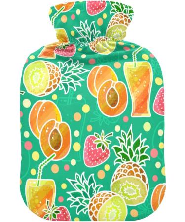 Naanle Pineapple Fruit Juice Water Bottle 2L - Transparent Hot Water Bottle for Bed Hand & Foot Pain Relief - Heat & Cold Therapy - Buy Online on GoSupps.com