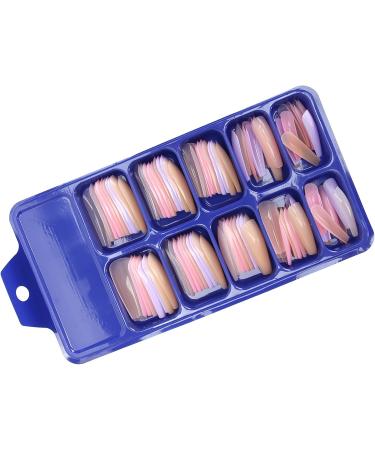 Press On Nails Fake Nails Set Pure Color Full Cover Nail Tip False Nail Tip Girls Fake Nails Ballerina False Gel Nails Art Tips False Nails for Women Girls Kids DIY Nail (06) - Buy Online on GoSupps.com