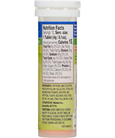 ReliOn Tropical Fruit Glucose Tablets Bundle - 50 Count Bottle & 10 Count Travel Tube + Luall Sticker (Orange) - Energy Boost for Diabetes Care - Buy Online on GoSupps.com