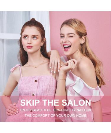 Semi Cured Gel Nail Polish Strips 20Pcs Glitter Pink Gel Nail Stickers Long Lasting Waterproof Semi Cured Gel Nail Wraps Easy to Apply & Remove for Salon-Quality Manicure UV/LED Lamp Required - Buy Online on GoSupps.com