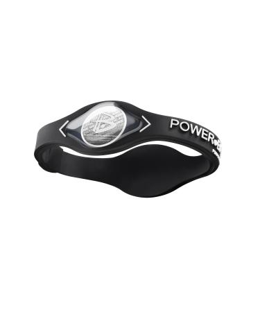 Power Balance Silicone Wristband - Genuine (Black w/White Lettering S)