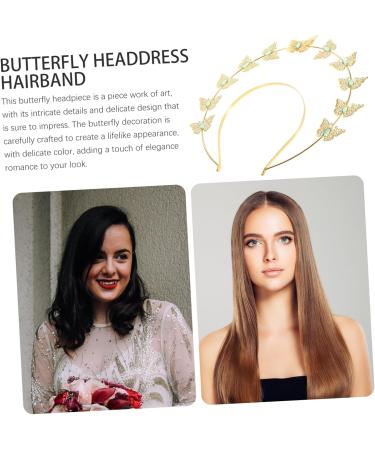 VINTORKY Butterfly Headdress Tiara Hair Ties The Crown Wedding Hair Accessories Hair Bands Head Band Wedding Headpiece Bride Headband Butterfly Headbands Goddess Zinc Alloy Exotic Women's - Buy Online on GoSupps.com