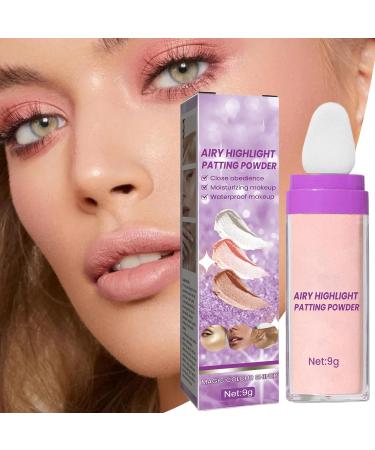 Highlighter Make Up Powder Waterproof Lightening Powder Waterproof Smooth 9g Highlighter Makeup for Cheeks Face Hair for Daily and Festivals Pink - Buy Online on GoSupps.com