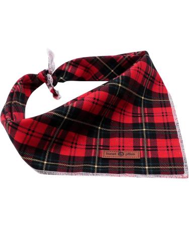 Lionet Paws Christmas Dog Bandana - Triangular Scarf for Small Medium & Large Dogs | Festive Checked Design - Buy Online on GoSupps.com
