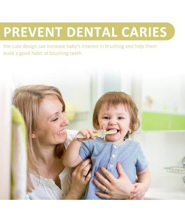 Infant Training Silicone Soft Toothbrush 0-2 Years with Baffle | BPA-Free Teeth Care | Stand Sucker Brush (Yellow) - Buy Online on GoSupps.com