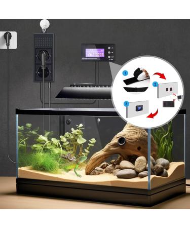 Buy Luxvista 220V Reptiles Thermostat - Digital Timer Temperature Controller for Terrarium Aquarium & Greenhouse - Buy Online on GoSupps.com