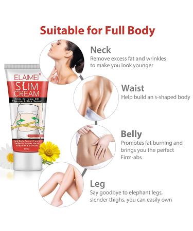 2 Pack Hot Cream for Fat Burning & Slimming Belly, Waist, Buttocks - Moisturizing Firming, Goodbye Cellulite - Women/Men Weight Loss - Buy Online on GoSupps.com