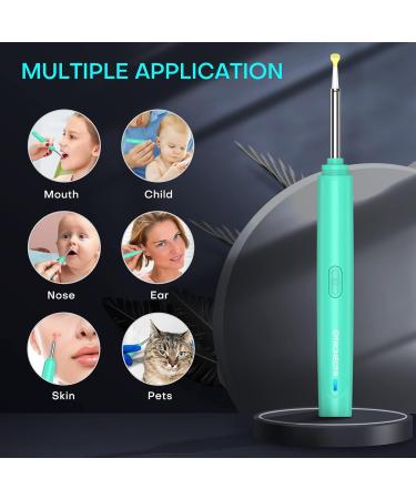 Ear Wax Removal Tool with 1296P FHD Camera - Ear Cleaner Kit with Lights Compatible with iPhone iPad & Android (Green) - Shop Internationally - Buy Online on GoSupps.com