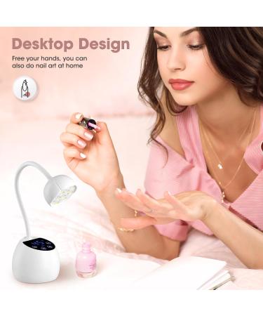 UV Nail Lamp Mini Nail Lamp for Gel Nail Polish with Smart Sensor 12 Beads Gel Nail Lamp with 4 Modes 360 Rotation Portable LED Flash Cure Nail Lamp Rechargeable Nail Lamp for Gel Nails Quick Drying - Buy Online on GoSupps.com