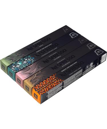 Nespresso 50 Capsules Nespresso - Luxe mixte (New Linizio Lungo Rosabaya Duls o Indriya Fortissio Lungo)