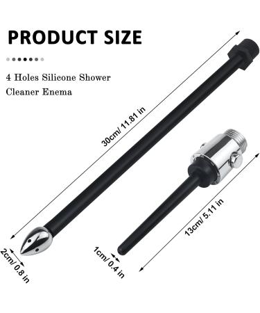 Silicone Shower Enema System - Reusable 2 Pack with On/Off Switch | Portable Enema Nozzle Kit for Men & Women | Compatible with Most Shower Systems - Buy Online on GoSupps.com