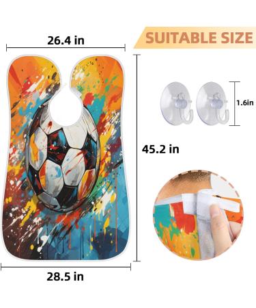 Colorful Paint Football Beard Bib Apron - Beard Hair Catcher for Men | Perfect Gift for Father's Day Christmas & Anniversaries - Buy Online on GoSupps.com