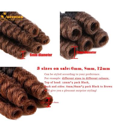 Queentas 3 Pack 10 inch Bounce African Collection Crochet Braiding Hair - Carrie Curl (8mm) Synthetic Hair Extension in Natural Black/Brown - Pack of 3 - Buy Online on GoSupps.com