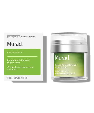 Murad Resurgence Retinol Youth Renewal Night Cream  Anti-Aging Face Cream for Lines and Wrinkles  Hydrating, Firming and Smoothing Skin Care Treatment, 1.7 Fl Oz