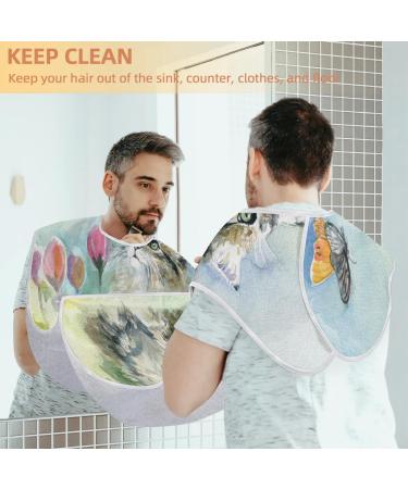 Buy Lovely Cat Butterfly Beard Bib Apron - Waterproof Grooming Cape for Men | Non-Stick Hair Catcher with Suction Cups | Perfect Gifts for Men - Buy Online on GoSupps.com