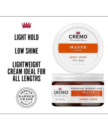 Cremo Premium Barber Grade Hair Styling Pomade Matte 4 oz - Perfect Hold & Finish - Buy Online on GoSupps.com