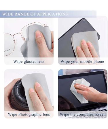 Microfiber Glasses Cleaning Cloth - Scratch Resistant Lint-Free Wipes for Eyeglasses Camera Phone & Screens - 2 Pack - Buy Online on GoSupps.com