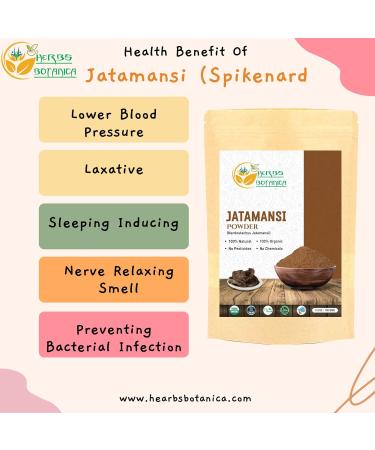 Organic Jatamansi Root Powder for Hair Growth & Stress Relief - 5.3 oz / 150g - Buy Online on GoSupps.com