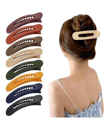 8PCS Large Matte Flat Claw Clips for Thick Hair | Non-slip Strong Hold Hair Styling Accessories for Women Girls - Buy Online on GoSupps.com