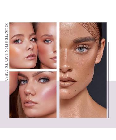 HOSAILY 4 Colors Cream Blush Highlighter Contour Stick Set - Waterproof & Long Lasting Makeup Sticks (Pack of 4) - Buy Online on GoSupps.com