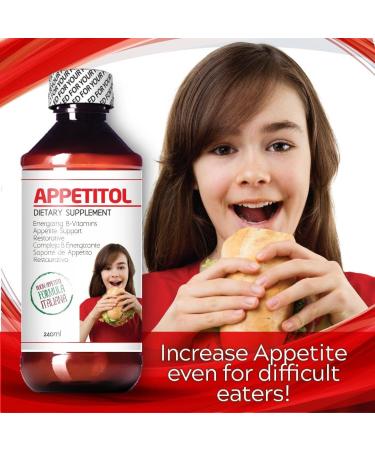 Appetitol Appetite-Weight Gain | Natural Stimulant for Underweight Children | Fortified with Vitamins and Minerals | 8 Fl Oz - Buy Online on GoSupps.com