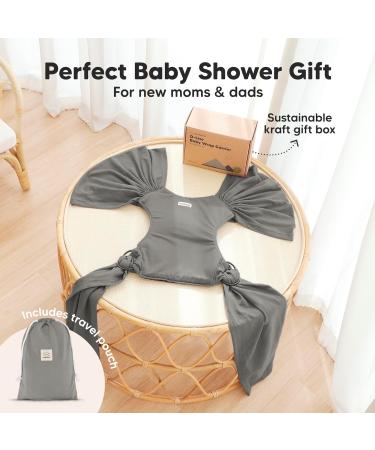 Keababies D-Lite Elastic Baby Sling Carrier | Newborn Ring Sling | Easy On Baby Carrier in Graphite - Buy Online on GoSupps.com