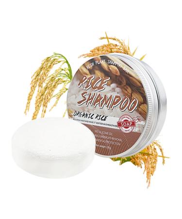 Rice Shampoo Bar Natural Soap Handmade Soap Shampoo Soap Bar Moisturising Shampoo Bars Shampoo for Greasy Hair Cleansing Anti Dandruff Shampoo Bar Cleaning Solid Shampoo Glowing Bar Shampoo