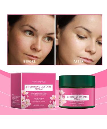Organic Smoothing Day Cream Wild Rose & White Tea - Natural Cosmetics Natural Aging Face Cream With Age Protect Complex Reduces First Wrinkles Smoothing Day Cream Rosehip & White Tea (1) - Buy Online on GoSupps.com