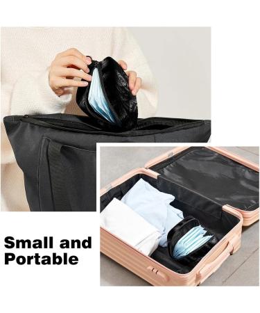 Stylish Menstruation Pad Bag with Zipper - Women's Napkin & Tampon Bag in Black Cat Pattern | Ideal for Girls - Hunting Style - Buy Online on GoSupps.com