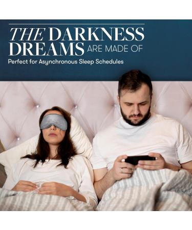 Beckham Hotel Collection Silk Sleep Mask - Pack of 2 Mulberry Silk Sleeping Masks for Men and Women - Adjustable Strap, Blackout Eye Mask for Sleeping & Travel - Grey - Buy Online on GoSupps.com