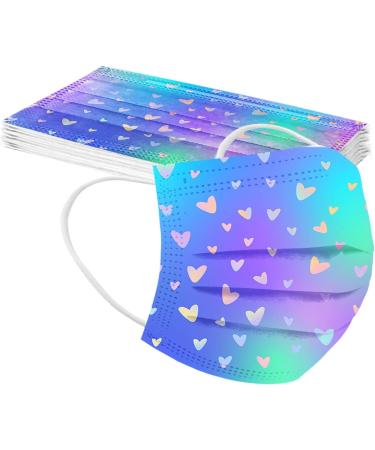 Jingyua 50 Pack Colorful Disposable Masks - Butterfly Pattern Adult Mouth Protection - Buy Online on GoSupps.com