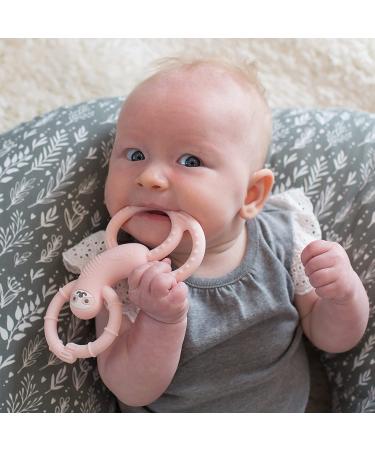 Dr. Brown's Baby Pacifier 0-6m with Soft Lovey Sloth and Teether - Pink - Buy Online on GoSupps.com